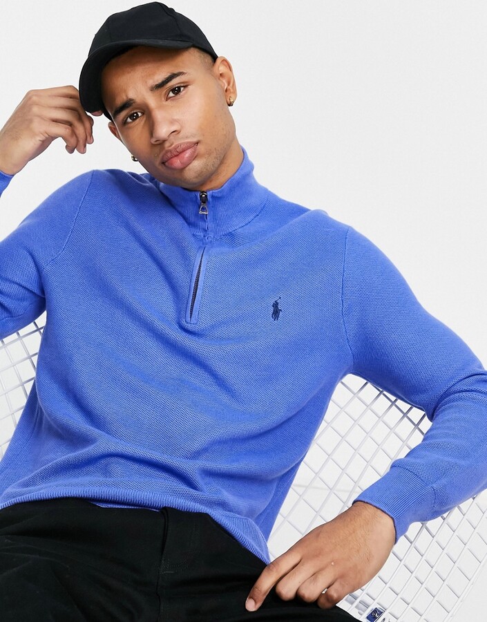 Polo Ralph Lauren Blue Men's Half-Zip Sweaters | Shop the world's 