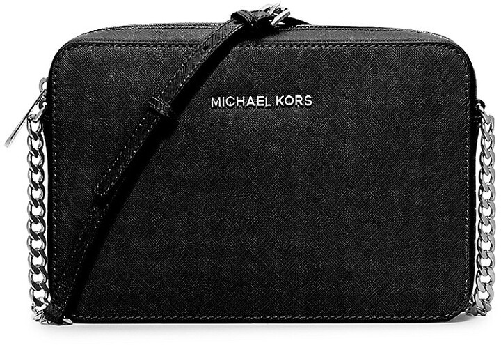 Michael Kors Black Leather Crossbody Handbags | Shop the world's 