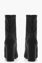 Thumbnail for your product : boohoo Extra Wide Width Block Heel Sock Boots