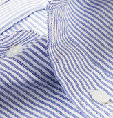 Thumbnail for your product : Drakes Blue Striped Cotton Shirt