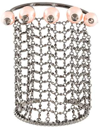 Gucci pearl chain cuff bracelet