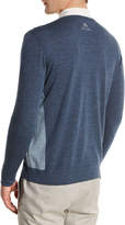 Thumbnail for your product : Loro Piana Ryder Cup Scollo V-Neck Bicolor-Wash Virgin Wool Sweater, Navy