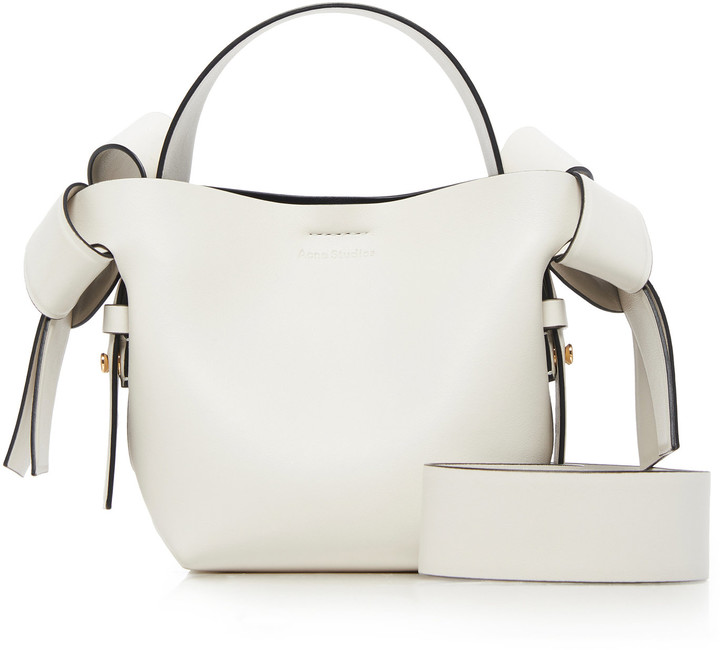 acne studios musubi mini knotted leather shoulder bag
