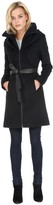 Thumbnail for your product : Soia & Kyo ARYA Slim fit wool coat with dramatic hood in Black