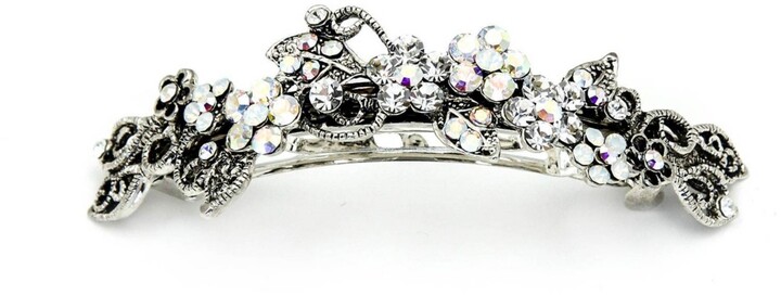 Soho Style Women's Floral Gardena Crystal Barrette
