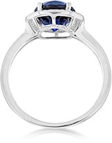 Thumbnail for your product : Love Gold 9Ct White Gold Blue Cubic Zirconia Oval Ring
