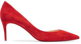 Thumbnail for your product : Christian Louboutin Iriza 70 Suede Pumps - Red