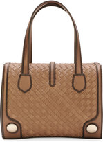 Thumbnail for your product : Bottega Veneta Double-Handle Woven Tote Bag, Brown/Black