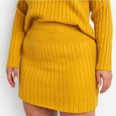 Thumbnail for your product : Rebdolls Women's Posey Knit Mini A Line Skirt - Mustard - 2X