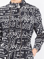 Thumbnail for your product : Honey Fucking Dijon Graphic-Print Double-Zip Boiler Jumpsuit