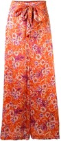 Thumbnail for your product : AMUR Floral Wide-Leg Trousers