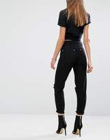 Thumbnail for your product : PrettyLittleThing Ripped Knee Mom Jeans