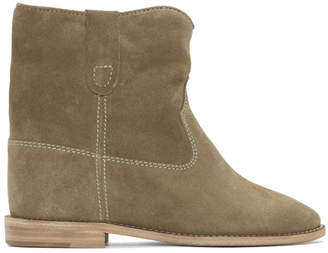 Isabel Marant Taupe Suede Crisi Boots