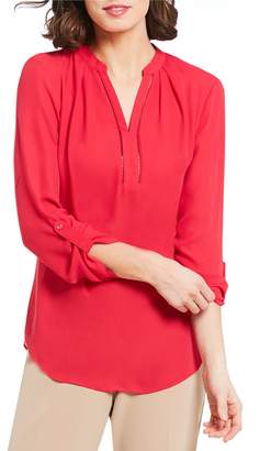 Investments Long Sleeve Y-Neck Popover