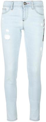 Philipp Plein distressed skinny jeans - women - Cotton/Spandex/Elastane - 28