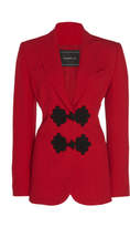 Thumbnail for your product : Andrew Gn Guipure Lace-Trimmed Crepe Blazer