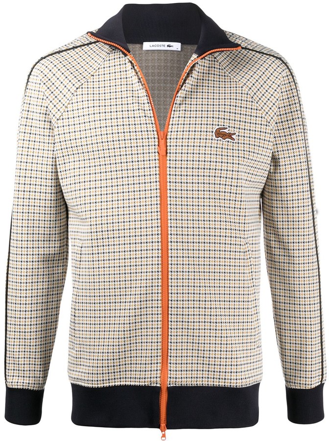 Lacoste Houndstooth Print Bomber Jacket ShopStyle