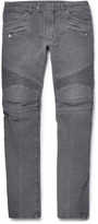 Thumbnail for your product : Balmain Slim-Fit Washed-Denim Biker Jeans