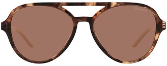 Prada Pr 13ws Caramel Tortoise Sunglasses