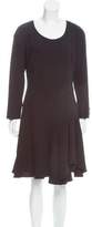 Thumbnail for your product : Oscar de la Renta Long Sleeve Wool Dress