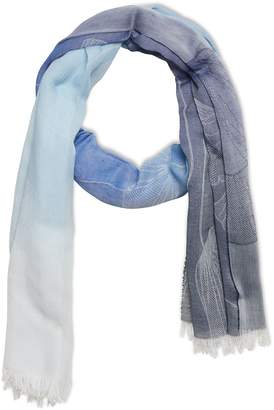 Stefanel Jacquard Scarf With Ginkgo Fabric