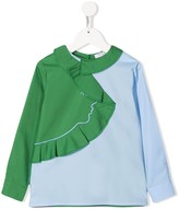 Thumbnail for your product : Vivetta Kids Abstract Ruffle Trim Shirt