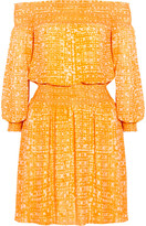 Thumbnail for your product : MICHAEL Michael Kors Smocked printed chiffon mini dress