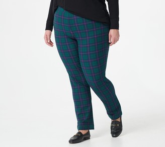 green plaid trousers womens