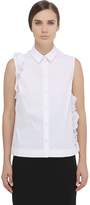 Thumbnail for your product : Simone Rocha Sleeveless Ruffled Cotton Poplin Shirt