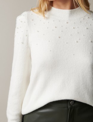 Ever New Frida Scattered Pearl Knit Sweater