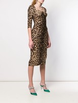 Thumbnail for your product : Dolce & Gabbana Leopard-Print Midi Dress