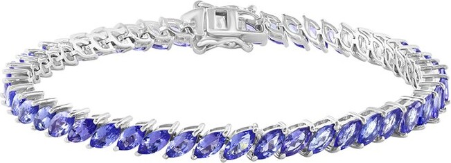 Effy Fine Jewelry Silver 11.40 Ct. Tw. Tanzanite Bracelet