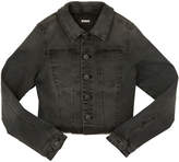 Thumbnail for your product : Girls' Nia Cropped Raw-Hem Denim Jacket w/ Sequin Stars, Size S-XL