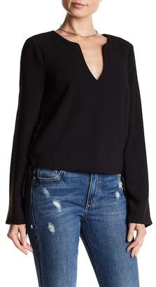Lovers + Friends Maria Deep V-Neck Side Lace-Up Blouse
