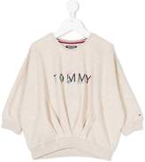 Thumbnail for your product : Tommy Hilfiger Junior floral logo embroidered sweatshirt