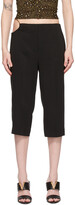 Thumbnail for your product : Versace Black Cropped Ring Detail Trousers