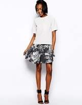Thumbnail for your product : Vila Printed Skater Skirt