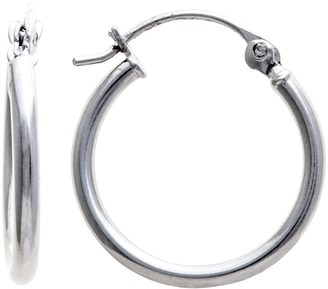 Chapal Small Sterling Silver Hoop Earrings - Hinged Back