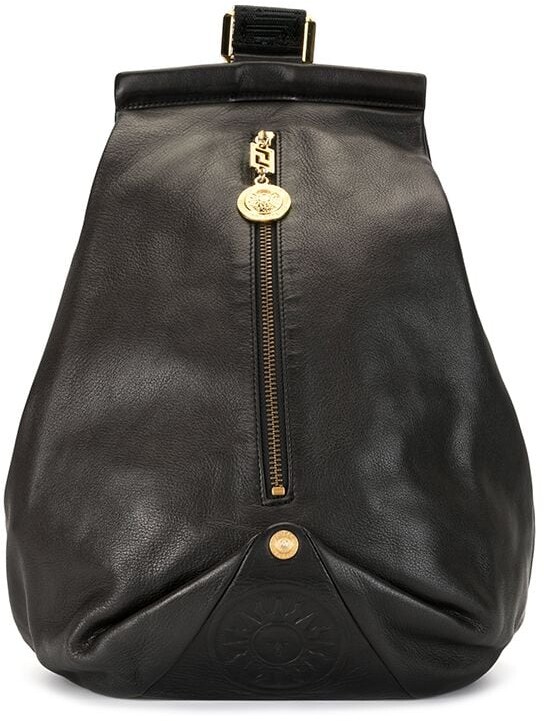 versace backpack leather