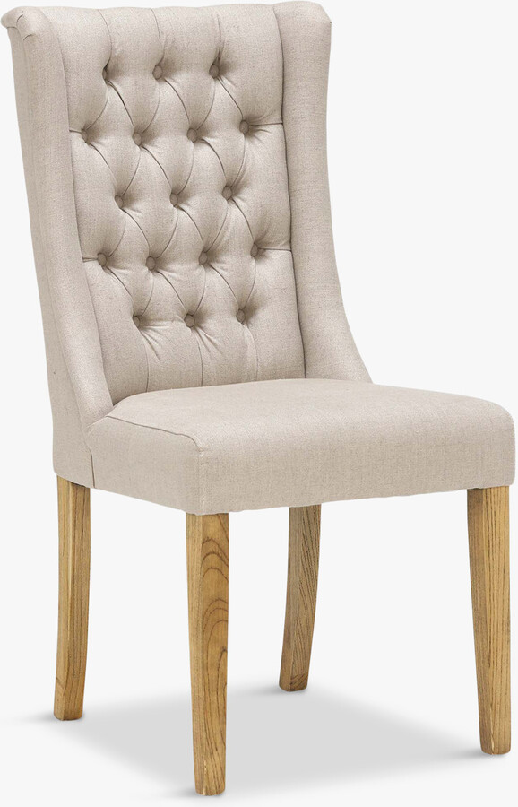Barker and Stonehouse Kipling Fabric Dining Chair, Cream and Oak