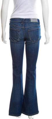 Elizabeth and James Flared Low-Rise Jeans