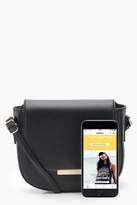 Thumbnail for your product : boohoo Jenna Structured Saddle Bag