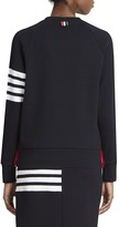 Thumbnail for your product : Thom Browne Striped Raglan Sleeve Sweater
