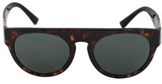 Versace Round Sunglasses Ve4333 108 71 55 | Havana Frame | Grey Lenses.