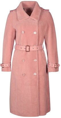 Santinni 'Singin' In The Rain' 100% Wool Trench Coat In Rosa - ShopStyle