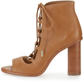 Thumbnail for your product : Joie Cordelia Lace-Up Open-Toe Chunky-Heel Bootie, Whiskey