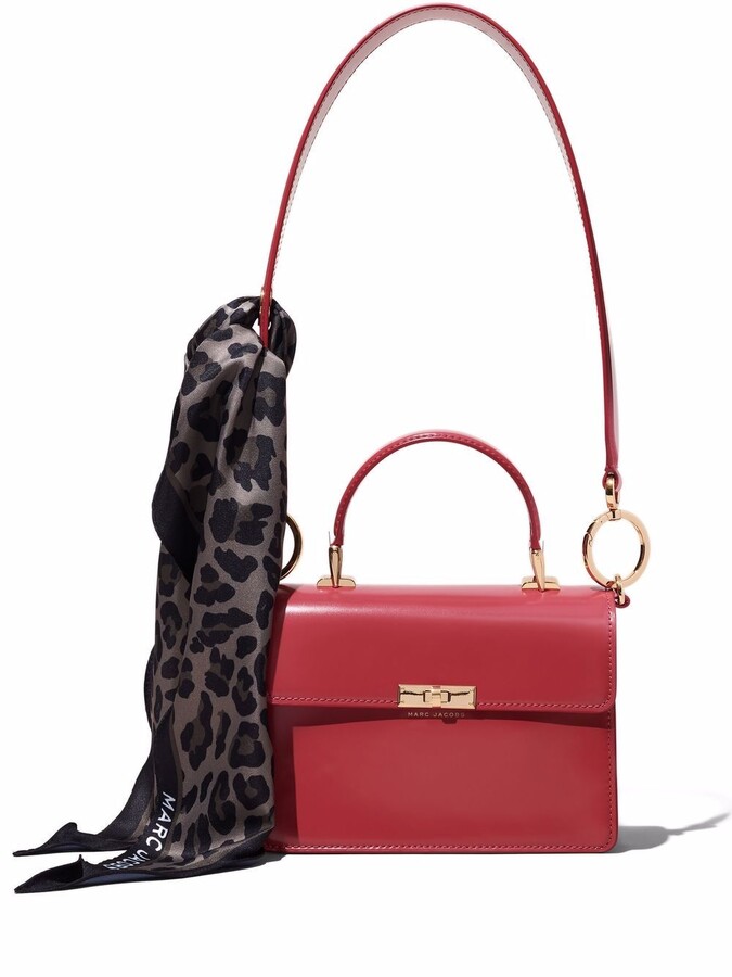 marc jacobs red leather bolsa