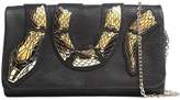 Thumbnail for your product : RED Valentino Sin Snake-print Leather Clutch