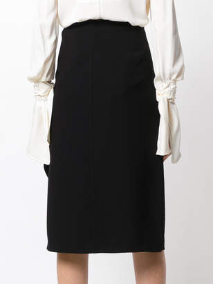 Marni asymmetric frill pencil skirt