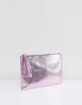 Thumbnail for your product : South Beach Pink Metallic Clutch Bag